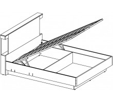 Двуспальная кровать Бьёрк 160 P с подъемным механизмом