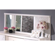 Прямоугольное настенное зеркало в гостиную Мира MIRA-10 белое