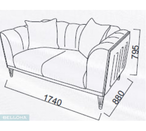 Двухместный диван-кровать Гравита (Gravita) GRAV-03 Беллона
