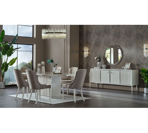 Обеденный стол с тумбой Gravita (Гравита) GRAV-14T слоновая кость