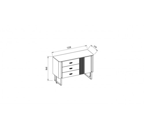 Стол туалетный-комод Миранте (Mirante) MINT-23