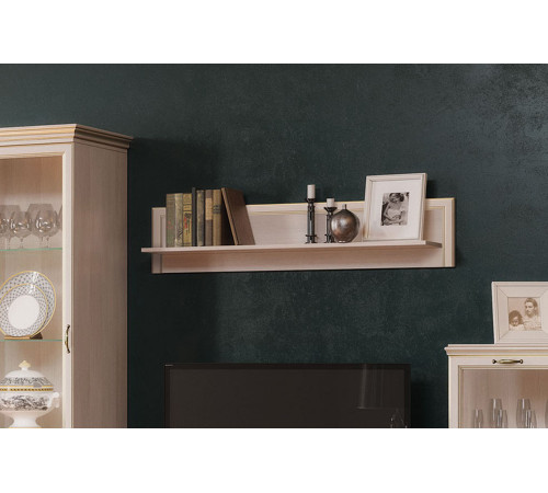 Полка навесная 1  1300 Сиена (Бодега Белый)