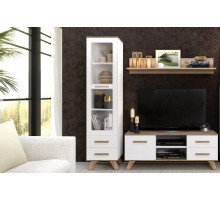 Гостиная Вега Скандинавия 2 (глянец, белый + дуб каньон) Гостиная Вега Скандинавия 2 (глянец, белый + дуб каньон)