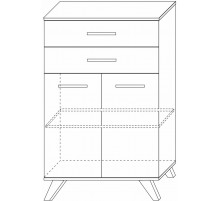 Гостиная Вега Скандинавия 3 (глянец, белый + дуб каньон) Гостиная Вега Скандинавия 3 (глянец, белый + дуб каньон)