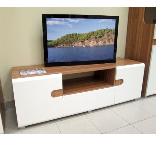 Модульная мебель для гостиной Леонардо белый глянец композиция 1