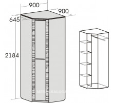 Угловой шкаф гардероб для спальни Элана Угловой шкаф гардероб для спальни Элана