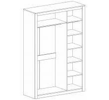 Трехстворчатый шкаф для одежды с зеркалом Даллас