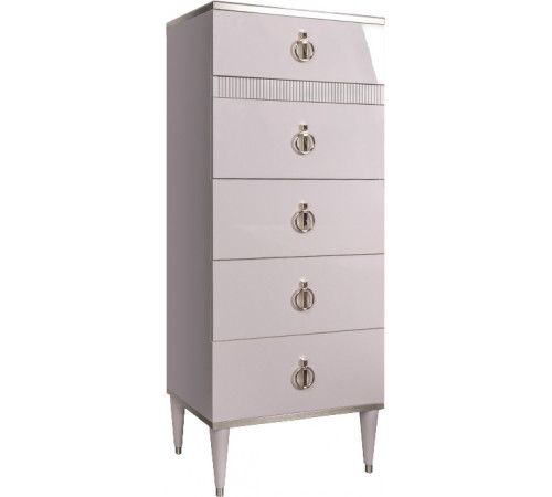 Комод узкий для белья с планкой Rimini Solo РМКМ-2 (s) (слоновая кость)