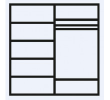 Четырехстворчатый шкаф для одежды Амели АМШ2/4 (дуб)