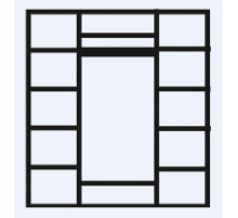 Четырехстворчатый шкаф для одежды Венеция ВНШ2/4 (дуб седан)