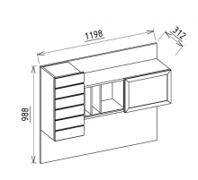 Надставка для письменного стола Мавенна (Mavenna) MAVN-14NP Надставка для письменного стола Мавенна (Mavenna) MAVN-14NP
