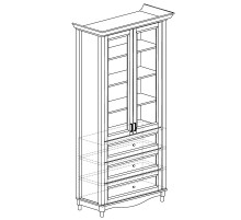 Шкаф витрина комбинированный Прованс 402 Шкаф витрина комбинированный Прованс 402